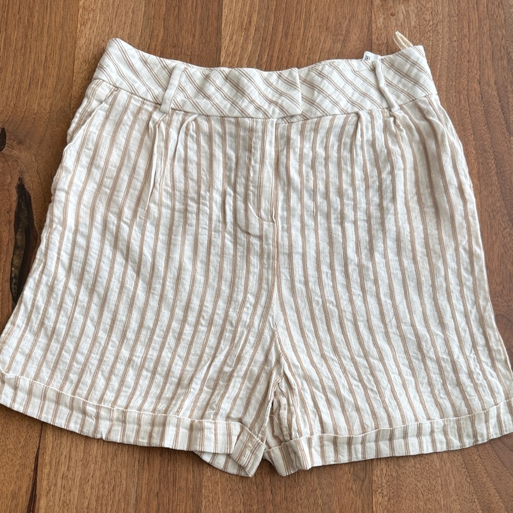 Ipekyol Striped Tan Women's Shorts